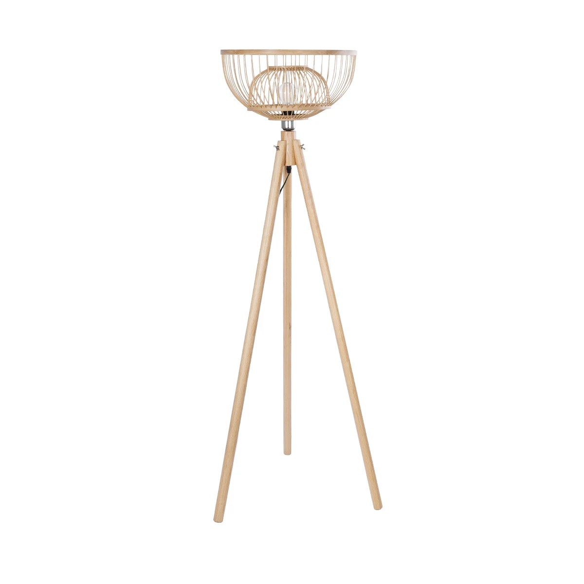 GLOBOSTAR® POPPY 01986 Boho Επιδαπέδιο Φωτιστικό με Ντουί 1 x E27 AC 220-240V IP20 - Μπεζ - Μ58 x Π58 x Υ141cm - Image 3