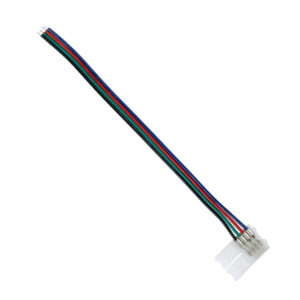 GLOBOSTAR® STRIPCON 70730 Ταχυσύνδεσμος για RGB Ταινία LED 10mm σε 4 Καλώδια IP20 - Λευκό - Μ15 x Π1.5 x Υ0.5cm