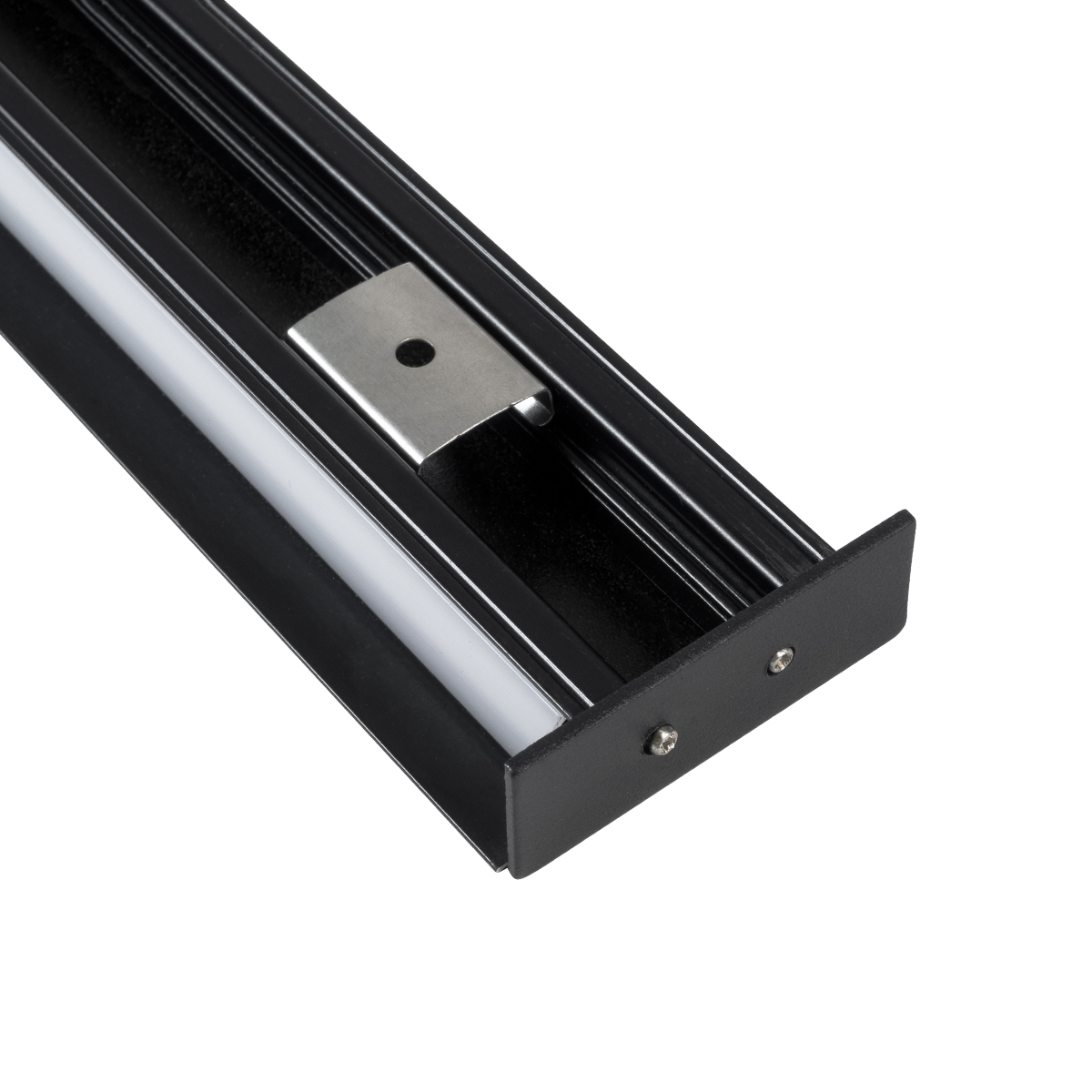GLOBOSTAR® ALP-WALL-UPDOWN CONCEALED 70845-3M Επιφανειακό Προφίλ Αλουμινίου Ειδικό για Δημιουργία Κρυφού Φωτισμού Up & Down με Λευκό Γαλακτερό Πατητό Κάλυμμα για Ταινίες LED IP20 - Μαύρο & Λευκό - Μ300 x Π5 x Υ1.7cm - Image 3