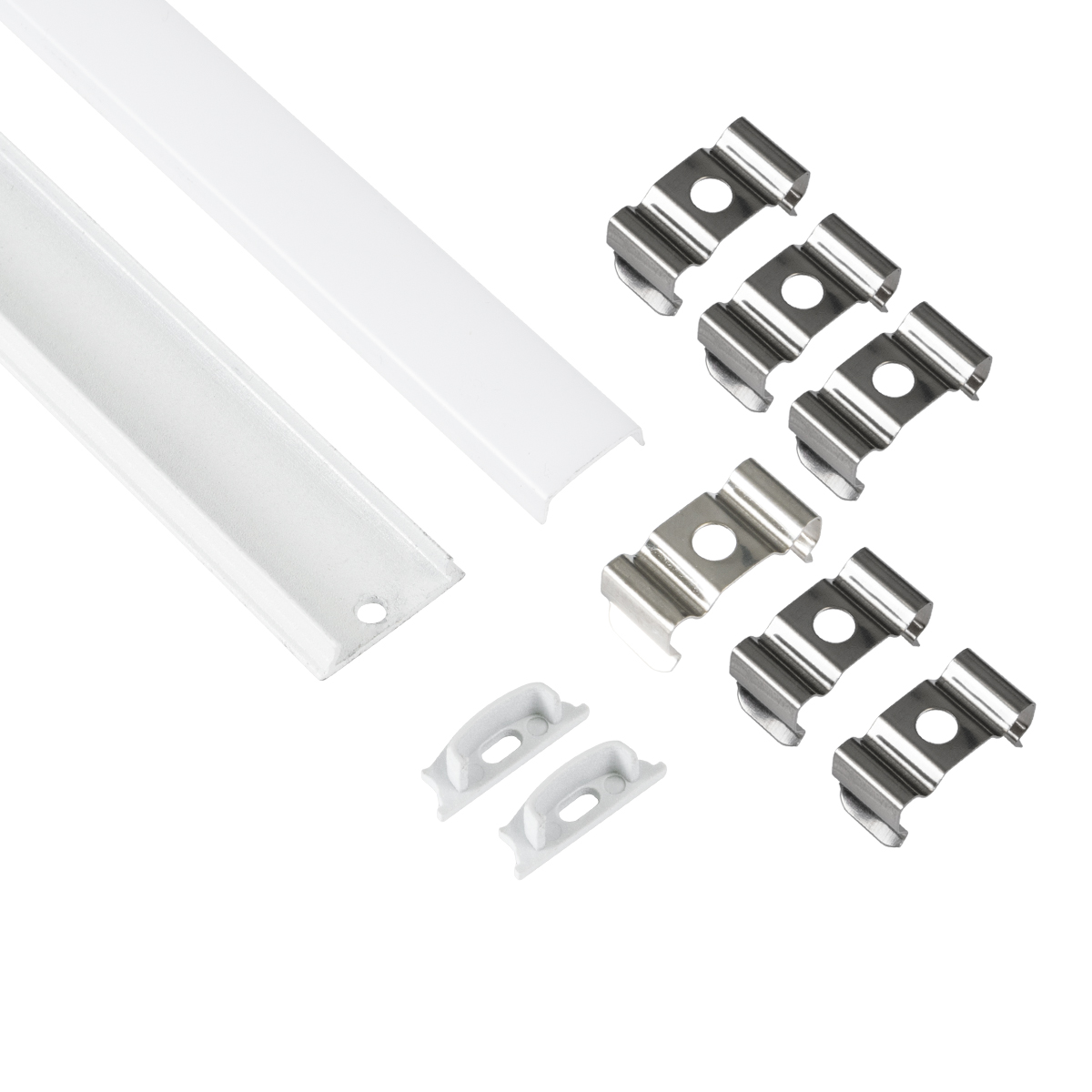 GloboStar® ALP-LINEAR CURBARIO 70863-3M Προφίλ Αλουμινίου - Βάση & Ψύκτρα Ταινίας LED με Λευκό Γαλακτερό Κάλυμμα - Επιφανειακή Χρήση - Εύκαμπτο με Δυνατότητα Κυρτής Τοποθέτησης - Πατητό Κάλυμμα - Λευκό - 3 Μέτρα - Πακέτο 5 Τεμαχίων - Μ300 x Π1.8 x Υ0.5cm - Image 2