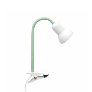 GLOBOSTAR® TAVOLO 204-0153 Παιδικό Επιτραπέζιο Φωτιστικό Πορτατίφ με Ντουί 1 x E14 AC 220-240V IP20 - Πράσινο & Λευκό - Μ11 x Π9 x Υ35cm