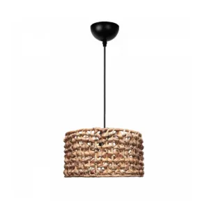 GLOBOSTAR® SAND 204-0160 Boho Κρεμαστό Φωτιστικό Οροφής με Ντουί 1 x E27 AC 220-240V IP20 - Καφέ - Μ30 x Π30 x Υ19cm