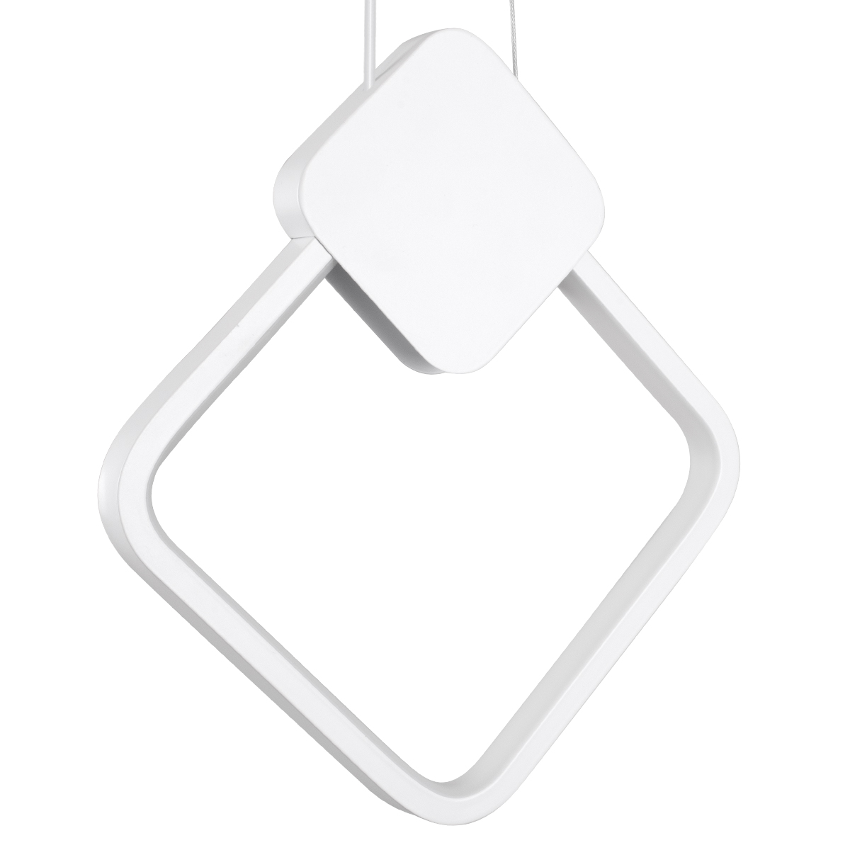 GLOBOSTAR® MARY 61083 Μοντέρνο Κρεμαστό Φωτιστικό Οροφής LED 12W 1440lm 300° AC 220-240V IP20 Ρυθμιζόμενο Λευκό CCT με On/Off 2700K/4500K/6000K - Lumileds SMD Chip - Λευκό - Μ20 x Π2.3 x Υ28.5cm - 3 Χρόνια Εγγύηση - Image 2