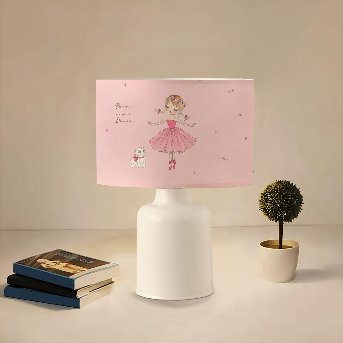 GLOBOSTAR® BALLERINA 204-0029 Παιδικό Επιτραπέζιο Φωτιστικό Πορτατίφ με Ντουί 1 x E27 AC 220-240V IP20 - Πολύχρωμο - Μ24 x Π24 x Υ32cm - Image 2