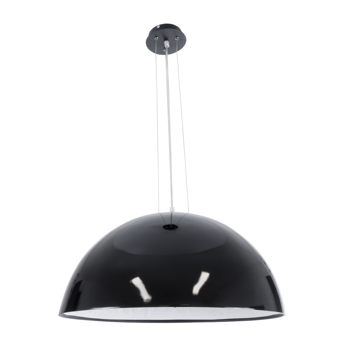 GLOBOSTAR® SERENIA 01270 Μοντέρνο Κρεμαστό Φωτιστικό Οροφής με Ντουί 1 x E27 AC 220-240V IP20 - Μαύρο & Λευκό - Μ60 x Π60 x Υ30cm - Image 3