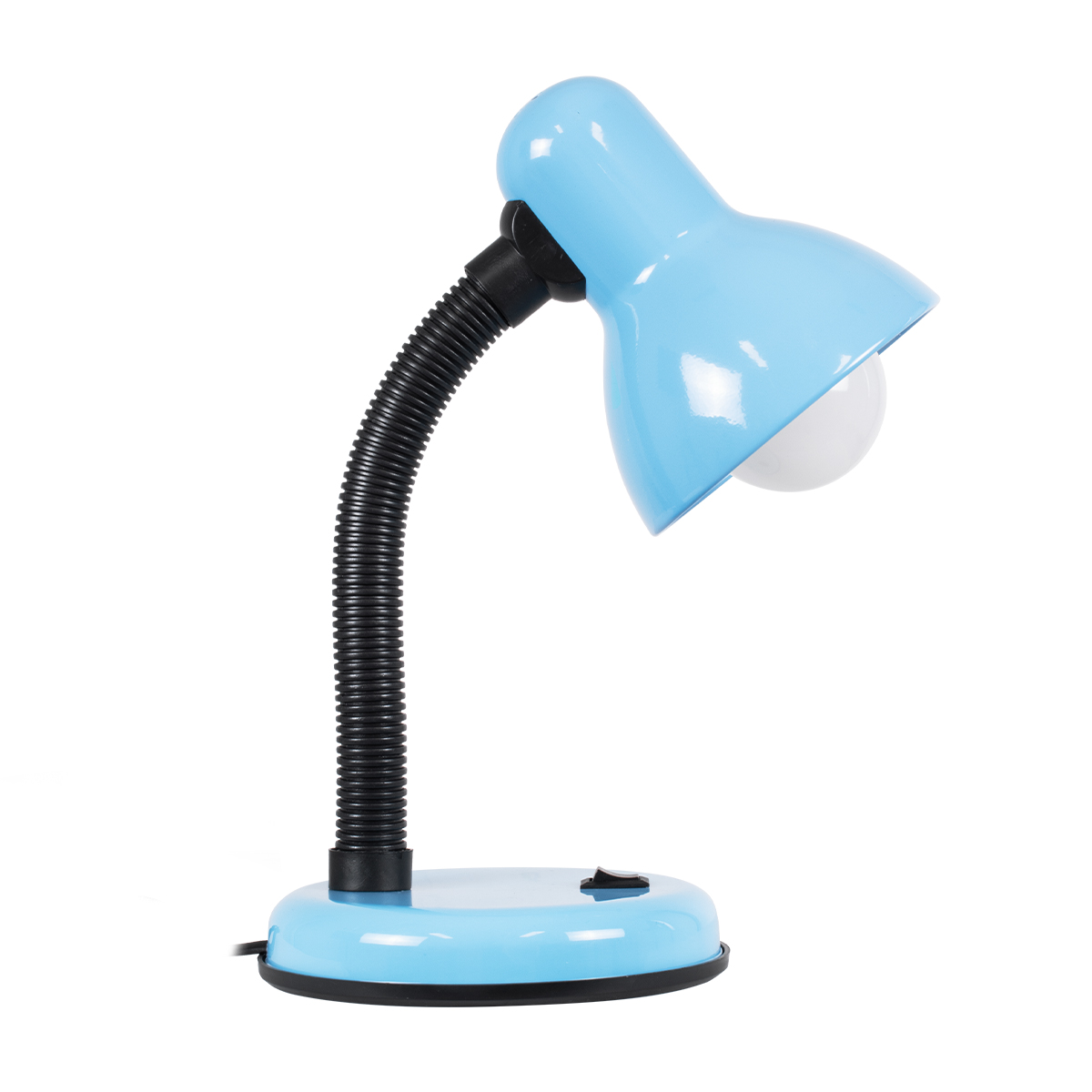 GLOBOSTAR® STUDENT 01532 Μοντέρνο Επιτραπέζιο Φωτιστικό Πορτατίφ με Ντουί 1 x E27 AC 220-240V IP20 - Γαλάζιο & Μαύρο - Μ12 x Π12 x Υ32cm - Image 3