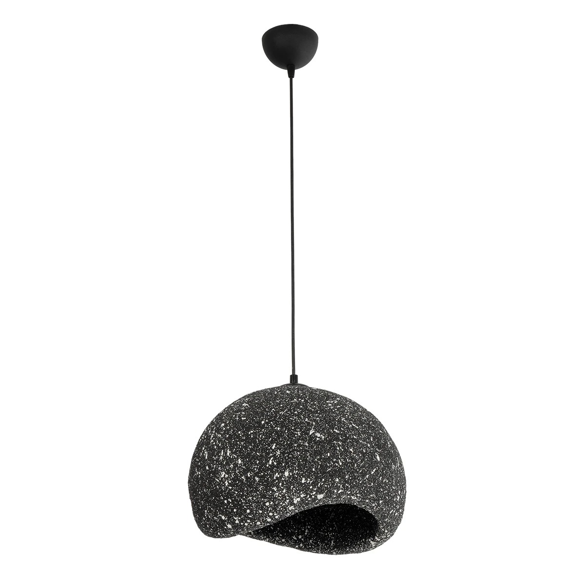 GLOBOSTAR® STONE 204-0194 Μοντέρνο Κρεμαστό Φωτιστικό Οροφής με Ντουί 1 x E27 AC 220-240V IP20 - Μαύρο - Μ35 x Π31 x Υ26cm - Image 3