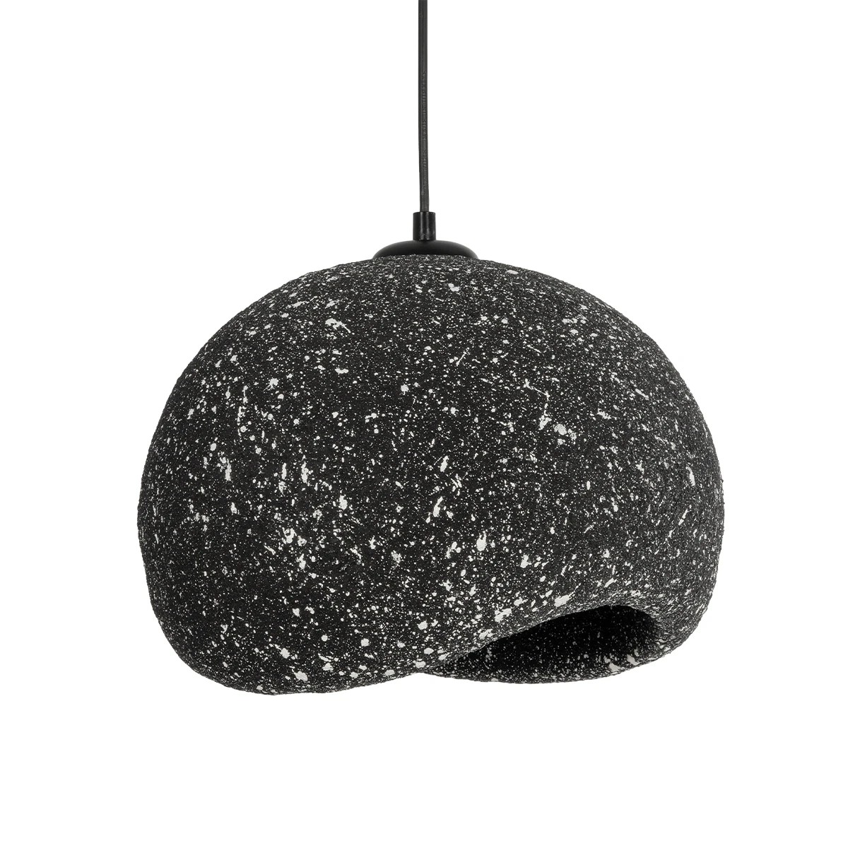 GLOBOSTAR® STONE 204-0194 Μοντέρνο Κρεμαστό Φωτιστικό Οροφής με Ντουί 1 x E27 AC 220-240V IP20 - Μαύρο - Μ35 x Π31 x Υ26cm - Image 4