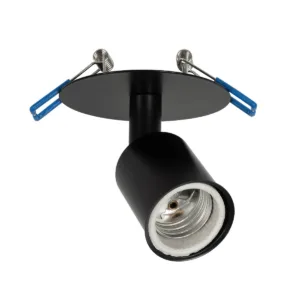 GLOBOSTAR® SARA 999-0058 Χωνευτό Φωτιστικό Οροφής με Ντουί 1 x E27 AC 220-240V IP20 - Μαύρο - Μ8.5 x Π8.5 x Υ11cm