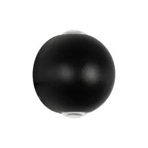 GLOBOSTAR® VEGA 60672 Μοντέρνο Φωτιστικό Τοίχου - Απλίκα LED 6W 750lm 30° AC 220-240V Αδιάβροχο IP65 Θερμό Λευκό 2700K - Bridgelux COB Chip & TÜV SÜD Driver - Μαύρο Ματ - Μ10 x Π7.5 x Υ10cm - 5 Χρόνια Εγγύηση