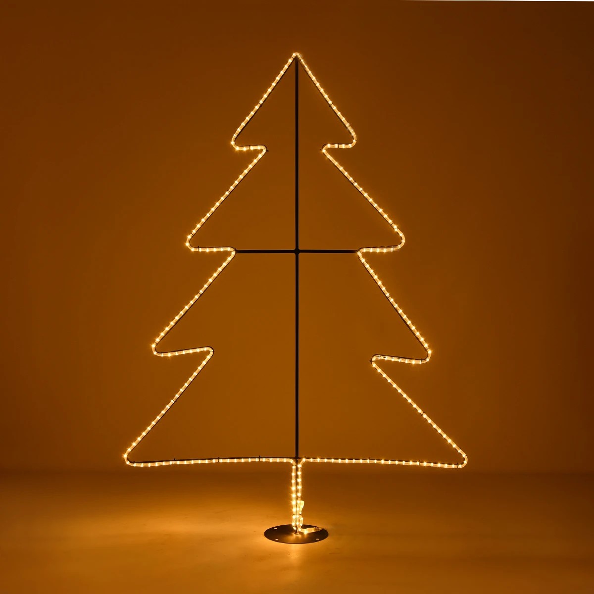 GLOBOSTAR® XMAS-TREE-BIG Χριστουγεννιάτικο Διακοσμητικό Φωτιστικό LED 27.3W 1092lm 360° AC 220-240V Αδιάβροχο IP65 Θερμό Λευκό 2700K - Μαύρο & Διάφανο - Μ134 x Π25 x Υ188cm - 2 Χρόνια Εγγύηση - Image 2