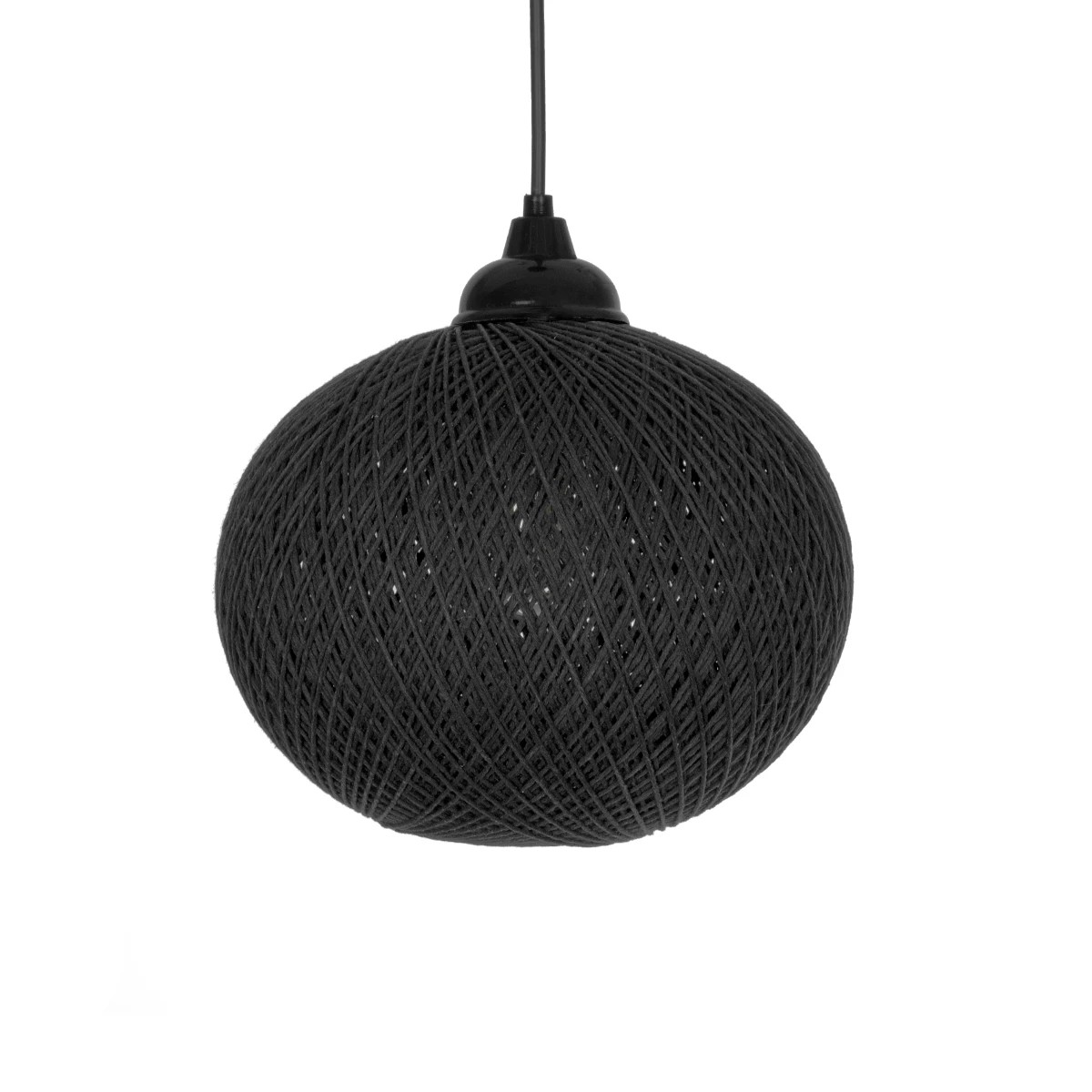 GLOBOSTAR® SOLEI 205-0006 Boho Κρεμαστό Φωτιστικό Οροφής με Ντουί 1 x E27 AC 220-240V IP20 - Μαύρο - M20 x Π20 x Υ25cm - Image 4