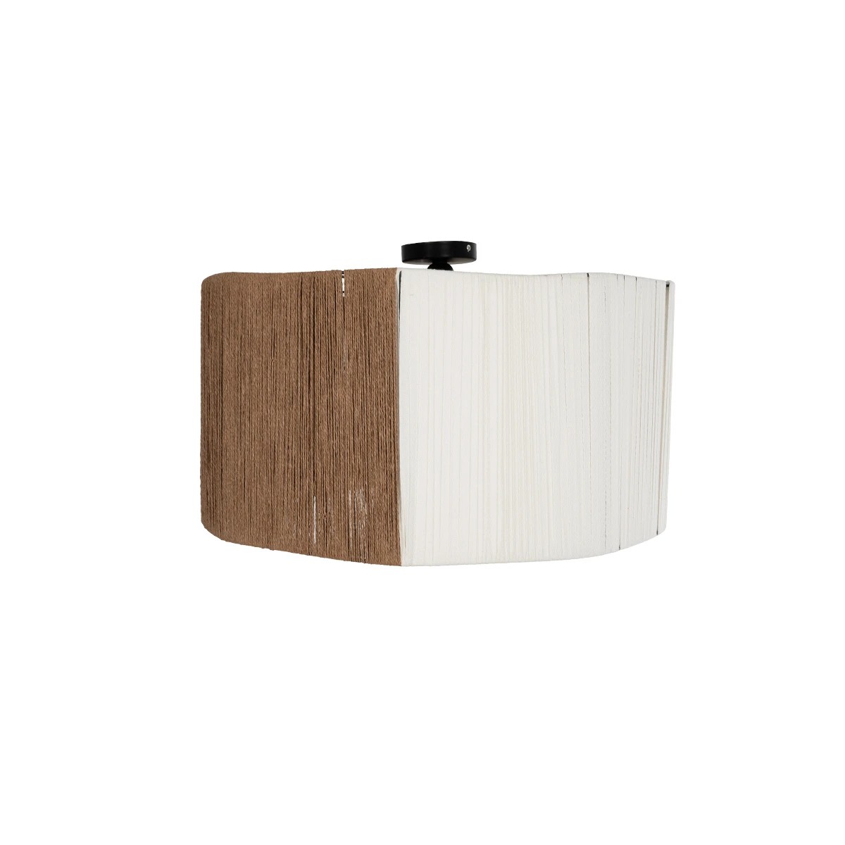 GLOBOSTAR® TAG 205-0060 Boho Κρεμαστό Φωτιστικό Οροφής με Ντουί 1 x E27 AC 220-240V IP20 - Μπεζ & Καφέ - M60 x Π60 x 35cm - Image 3