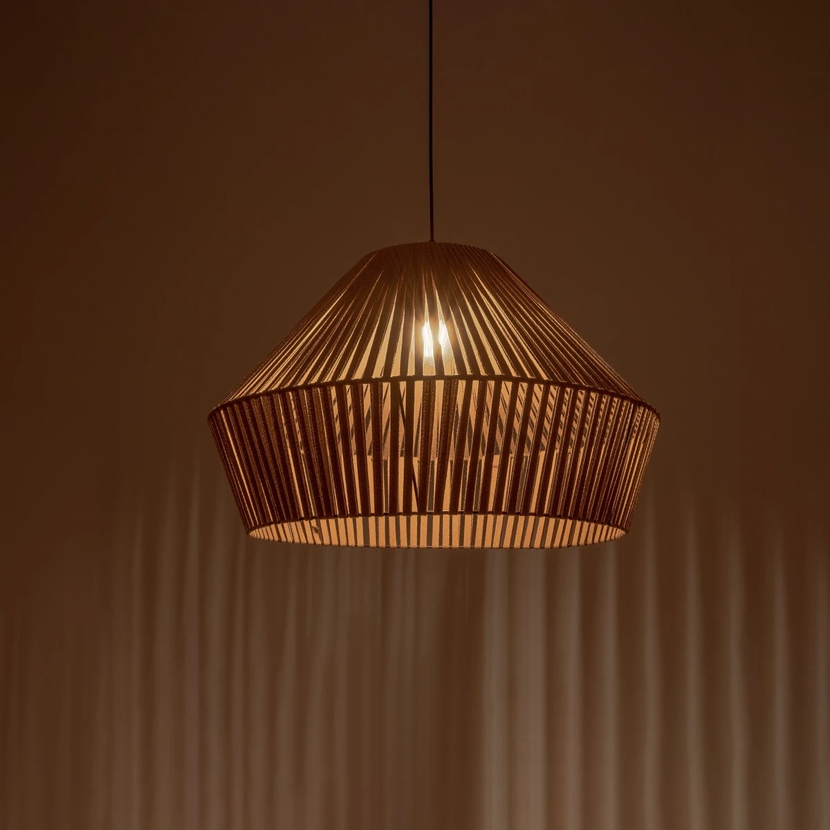 GLOBOSTAR® NUI 205-0068 Boho Κρεμαστό Φωτιστικό Οροφής με Ντουί 1 x E27 AC 220-240V IP20 - Μπεζ - M60 x Π60 x Υ41cm - Image 2