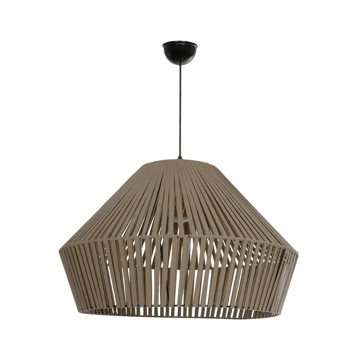 GLOBOSTAR® NUI 205-0068 Boho Κρεμαστό Φωτιστικό Οροφής με Ντουί 1 x E27 AC 220-240V IP20 - Μπεζ - M60 x Π60 x Υ41cm - Image 3