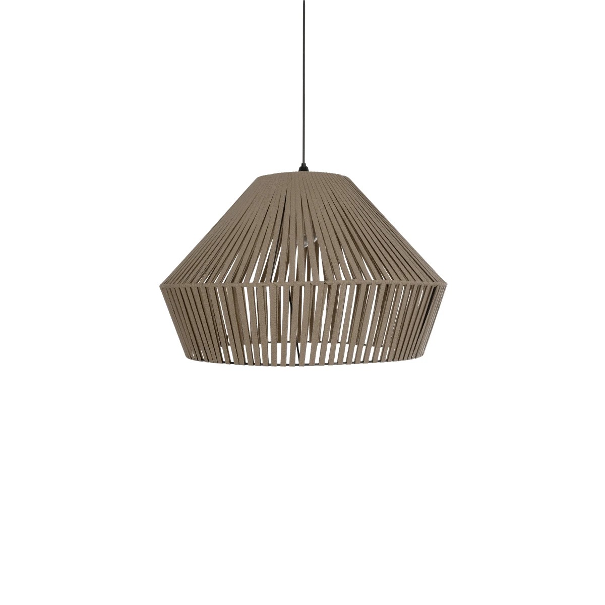 GLOBOSTAR® NUI 205-0068 Boho Κρεμαστό Φωτιστικό Οροφής με Ντουί 1 x E27 AC 220-240V IP20 - Μπεζ - M60 x Π60 x Υ41cm - Image 4