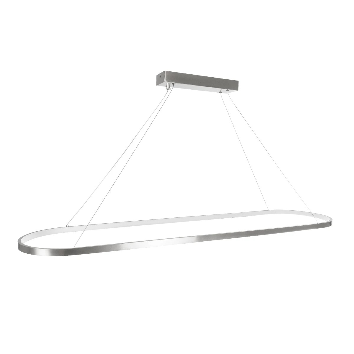 GLOBOSTAR® BOLIVAR 61273 Μοντέρνο Κρεμαστό Φωτιστικό Οροφής LED 54W 6210lm 360° AC 220-240V IP20 Ρυθμιζόμενο Λευκό CCT με Χειριστήριο από 2700K έως 6000K Dimmable - Lumileds SMD Chip - Νίκελ Βούρτσας - Μ120 x Π30 x Υ2cm - 3 Χρόνια Εγγύηση - Image 4