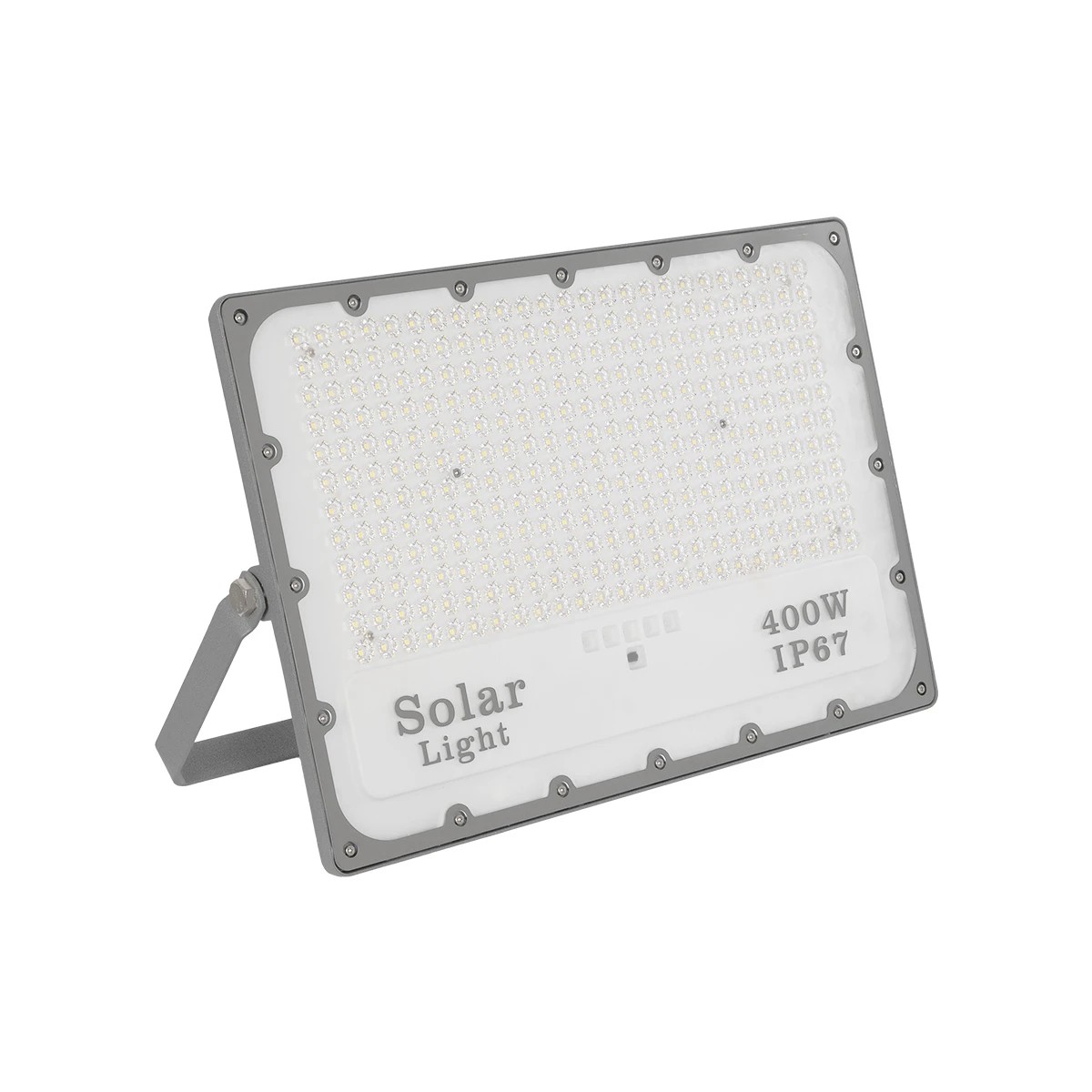 GLOBOSTAR® LUMOVOX 73070 Προβολέας LED 400W 20000lm 120° DC 5V με Φωτοβολταϊκό Panel 5V 25W & Επαναφορτιζόμενη Μπαταρία Li-ion 3.2V 20000mAh Αδιάβροχο IP67 Ψυχρό Λευκό 6000K - 400 x SMD2835 Sanan Chip - Γκρι Ανθρακί - Μ45 x Π7.5 x Υ30.5cm - 2 Χρόνια Εγγύηση - Image 2