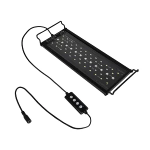 GLOBOSTAR® AQUARIUS 79678 Φωτιστικό Ενυδρείου με Ενσωματωμένο Χειριστήριο LED 12W 600lm 120° AC 220-240V Αδιάβροχο IP44 Πολύχρωμο RGBW Dimmable – Sanan SMD Chip – Μαύρο – Μ30 x Π11 x Υ3cm – 2 Χρόνια Εγγύηση