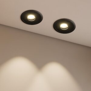 kelvo® PINADO KLV-101-0126 Χωνευτό Φωτιστικό Downlight Σποτ LED 7W 840lm 15° AC 220-240V IP20 Θερμό Λευκό 2700K - Bridgelux COB Chip & TÜV SÜD Driver - Μαύρο Ματ - Μ8.3 x Π8.3 x Υ8.2cm / Q7.3cm - 5 Χρόνια Εγγύηση