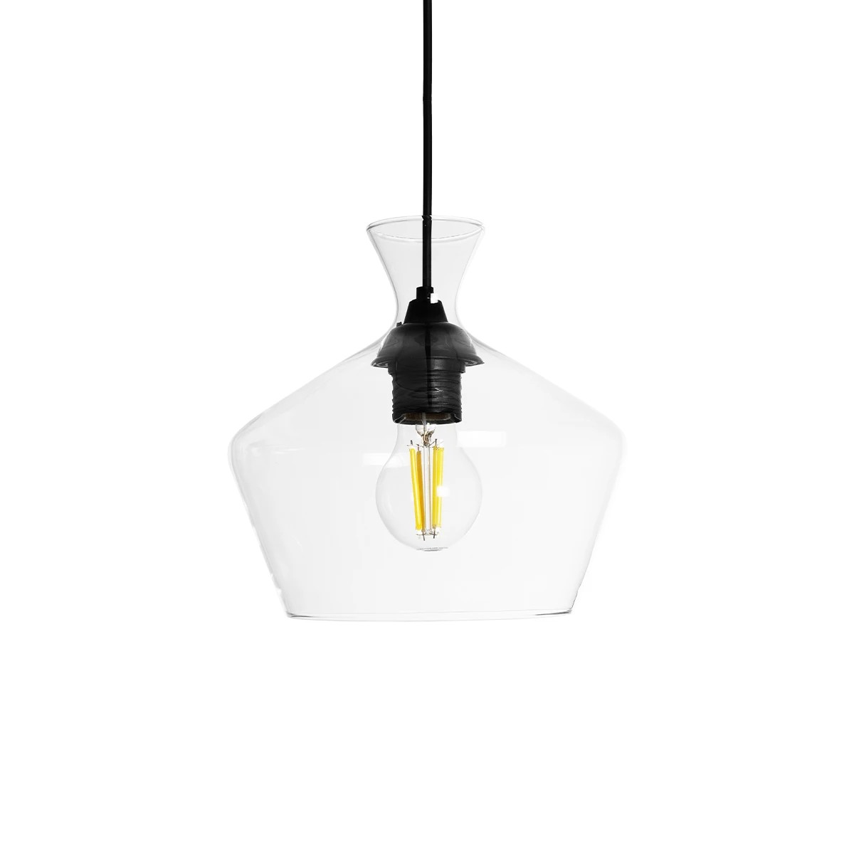 GLOBOSTAR® BALU 206-0039 Μοντέρνο Κρεμαστό Φωτιστικό Οροφής με Ντουί 1 x E27 AC 220-240V IP20 - Διάφανο - Μ22 x Π22 x Υ22cm - Image 4