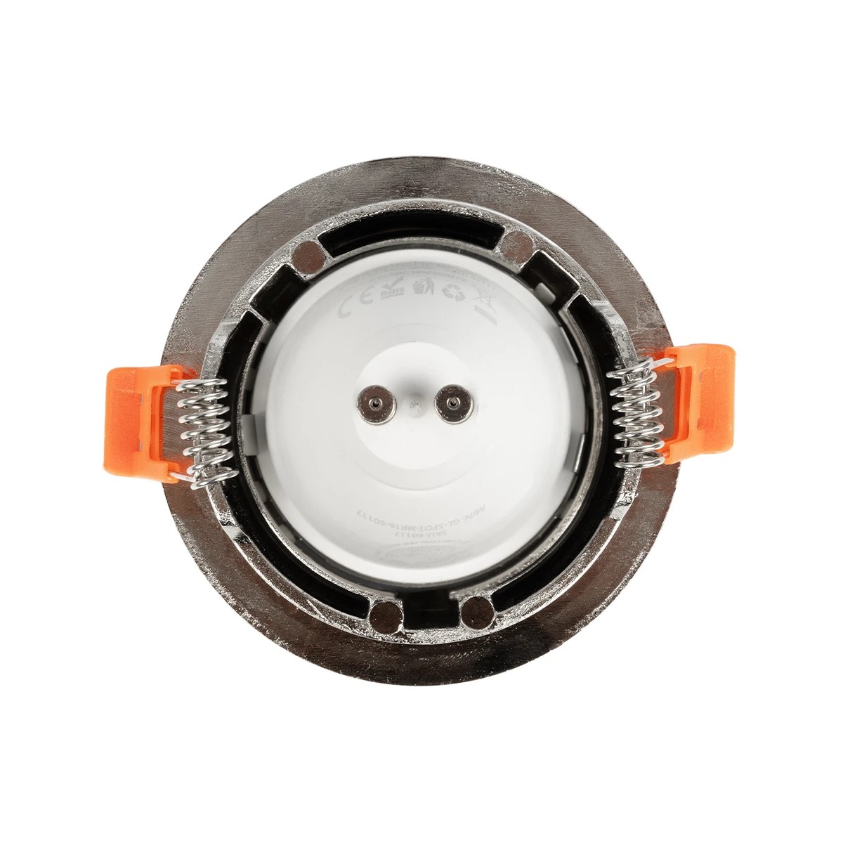 kelvo® LAMDA KLV-101-0046 Χωνευτό Φωτιστικό Downlight Σποτ Μπάνιου για Λάμπα MR16 με Ντουί GU10 AC 220-240V Αδιάβροχο IP65 - Νίκελ Βούρτσας - Μ8.5 x Π8.5 x Υ3.5cm / Q7.5cm - Image 4