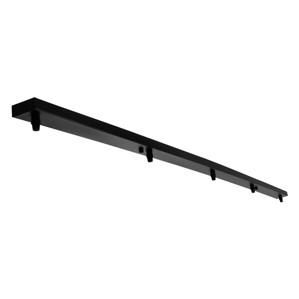 GLOBOSTAR® WALLBASE 77527 Γραμμική Μεταλλική Ροζέτα για Κρέμαση 5 Φωτιστικών - Μαύρο - Μ150 x Π5 x Υ4cm - Image 2