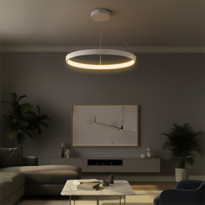 kelvo® NEMESIS KLV-101-0212 Κρεμαστό Φωτιστικό Οροφής LED 67W 6700lm 180° AC 220-240V IP20 Ρυθμιζόμενο Λευκό CCT με Χειριστήριο από 2700K έως 6000K Dimmable – Lumileds SMD Chip – Λευκό Ματ – Μ80 x Π80 x Υ4cm – 3 Χρόνια Εγγύηση