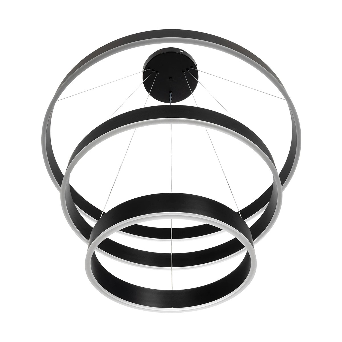 kelvo® VENOM KLV-101-0199 Κρεμαστό Φωτιστικό Οροφής LED 120W 12000lm 120° AC 220-240V IP20 Ρυθμιζόμενο Λευκό CCT με Χειριστήριο από 2700K έως 6000K Dimmable - Lumileds SMD Chip - Μαύρο Ματ - Μ80 x Π80 x Υ80cm - 3 Χρόνια Εγγύηση - Image 4