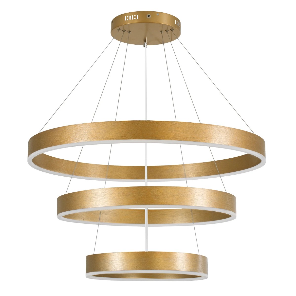 kelvo® VENOM KLV-101-0201 Κρεμαστό Φωτιστικό Οροφής LED 120W 12000lm 120° AC 220-240V IP20 Ρυθμιζόμενο Λευκό CCT με Χειριστήριο από 2700K έως 6000K Dimmable - Lumileds SMD Chip - Χρυσό Πλατίνα - Μ80 x Π80 x Υ80cm - 3 Χρόνια Εγγύηση - Image 2