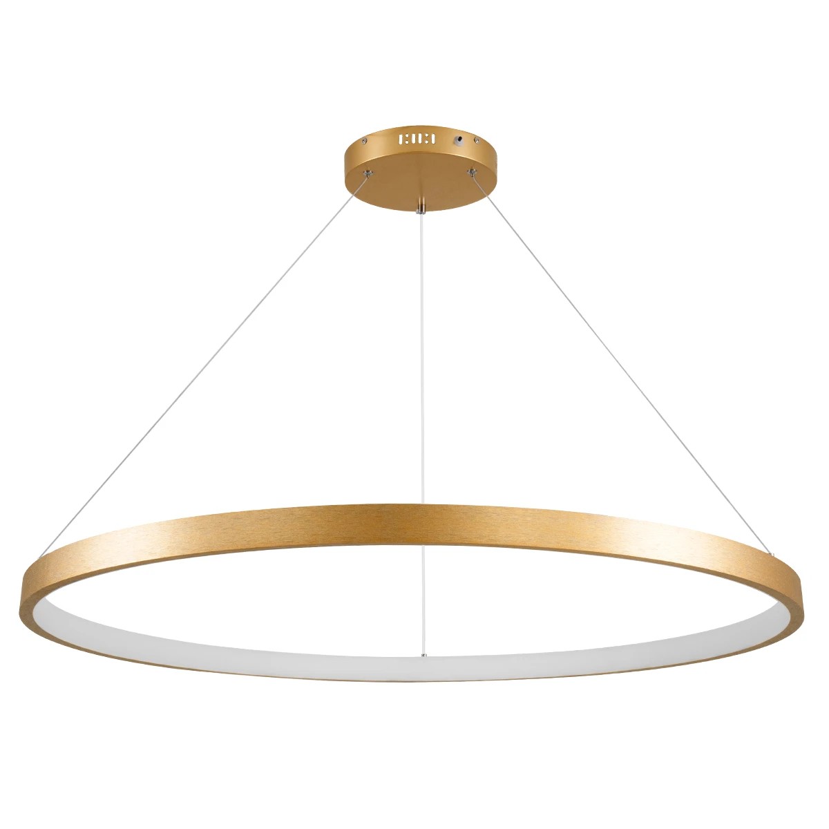kelvo® NEMESIS KLV-101-0216 Κρεμαστό Φωτιστικό Οροφής LED 75W 7500lm 180° AC 220-240V IP20 Ρυθμιζόμενο Λευκό CCT με Χειριστήριο από 2700K έως 6000K Dimmable - Lumileds SMD Chip - Χρυσό Πλατίνα - Μ100 x Π100 x Υ4cm - 3 Χρόνια Εγγύηση - Image 2