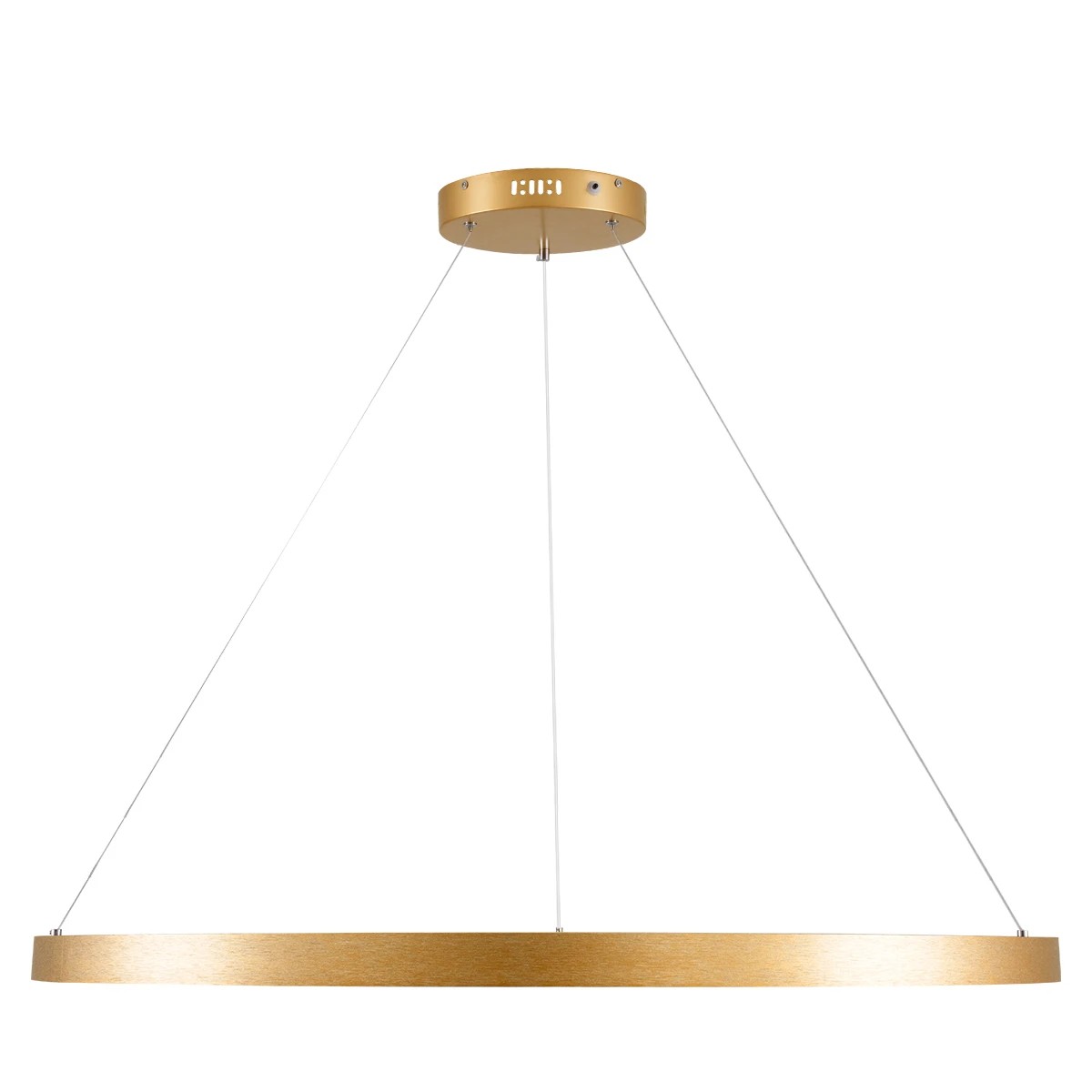 kelvo® NEMESIS KLV-101-0216 Κρεμαστό Φωτιστικό Οροφής LED 75W 7500lm 180° AC 220-240V IP20 Ρυθμιζόμενο Λευκό CCT με Χειριστήριο από 2700K έως 6000K Dimmable - Lumileds SMD Chip - Χρυσό Πλατίνα - Μ100 x Π100 x Υ4cm - 3 Χρόνια Εγγύηση - Image 3