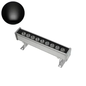 GLOBOSTAR® WASHERDAIA S-115502 Μπάρα Φωτισμού Wall Washer LED 9W 900lm 30° DC AC 220-240V Αδιάβροχο IP65 Ψυχρό Λευκό 6000K - Bridgelux SMD Chip - Ασημί - Μ26 x Π6 x Υ10.5cm - 3 Χρόνια Εγγύηση