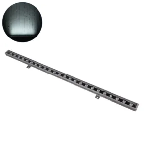 GLOBOSTAR® WASHERFAIA S-90093 Μπάρα Φωτισμού Wall Washer LED 24W 2880lm 15° DC 24V Αδιάβροχο IP65 Ψυχρό Λευκό 6000K Dimmable - Bridgelux SMD Chip - Ασημί - Μ100 x Π4 x Υ6.1cm - 3 Χρόνια Εγγύηση