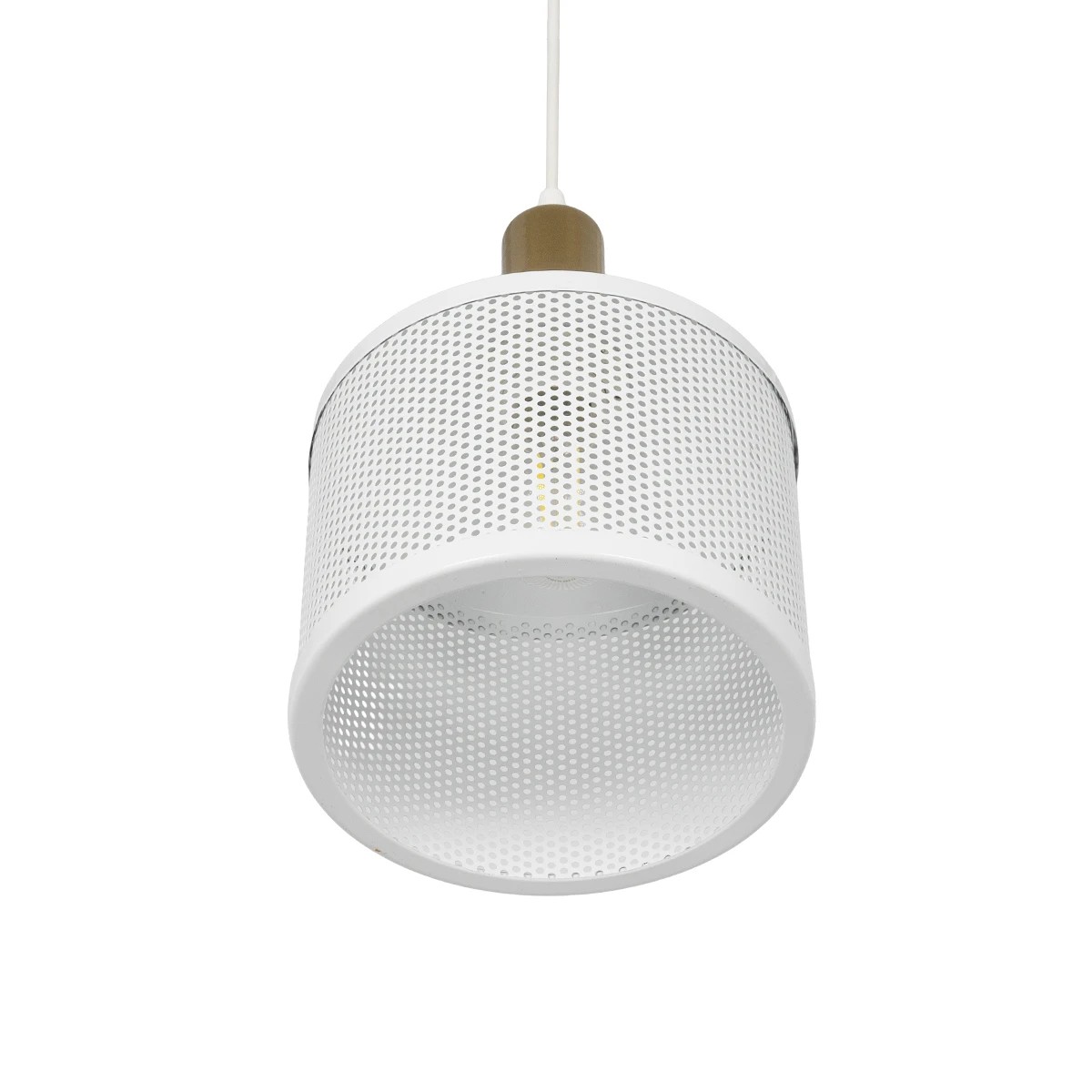 GLOBOSTAR® NETO 201-0129 Μοντέρνο Κρεμαστό Φωτιστικό Οροφής με Ντουί 1 x E27 AC 220-240V IP20 - Χρυσό & Λευκό - Μ18 x Π18 x Υ70cm - Image 4