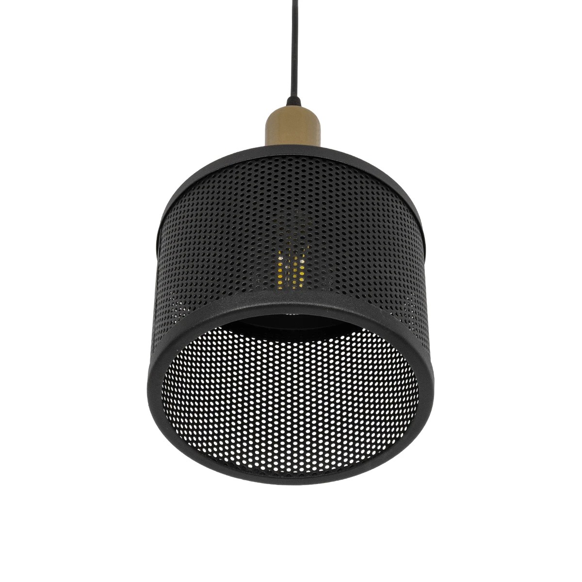 GLOBOSTAR® NETO 201-0130 Μοντέρνο Κρεμαστό Φωτιστικό Οροφής με Ντουί 1 x E27 AC 220-240V IP20 - Χρυσό & Μαύρο - Μ18 x Π18 x Υ70cm - Image 4