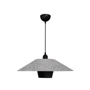 GLOBOSTAR® STORM 203-0292 Μοντέρνο Κρεμαστό Φωτιστικό Οροφής με Ντουί 1 x E27 AC 220-240V IP20 - Μαύρο & Γκρί - Μ50 x Π50 x Υ24cm