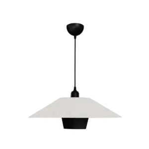 GLOBOSTAR® STORM 203-0293 Μοντέρνο Κρεμαστό Φωτιστικό Οροφής με Ντουί 1 x E27 AC 220-240V IP20 - Μαύρο & Λευκό - Μ50 x Π50 x Υ24cm