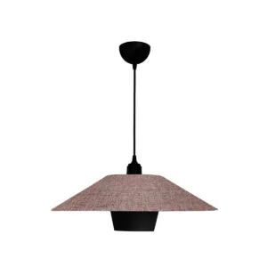 GLOBOSTAR® STORM 203-0294 Μοντέρνο Κρεμαστό Φωτιστικό Οροφής με Ντουί 1 x E27 AC 220-240V IP20 - Μαύρο & Μπεζ - Μ50 x Π50 x Υ24cm