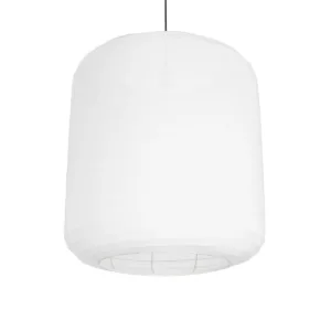 GLOBOSTAR® ROMINA 62001 Μοντέρνο Κρεμαστό Φωτιστικό Οροφής με Ντουί 1 x E27 AC 220-240V IP20 - Λευκό - Μ60 x Π60 x Υ65cm