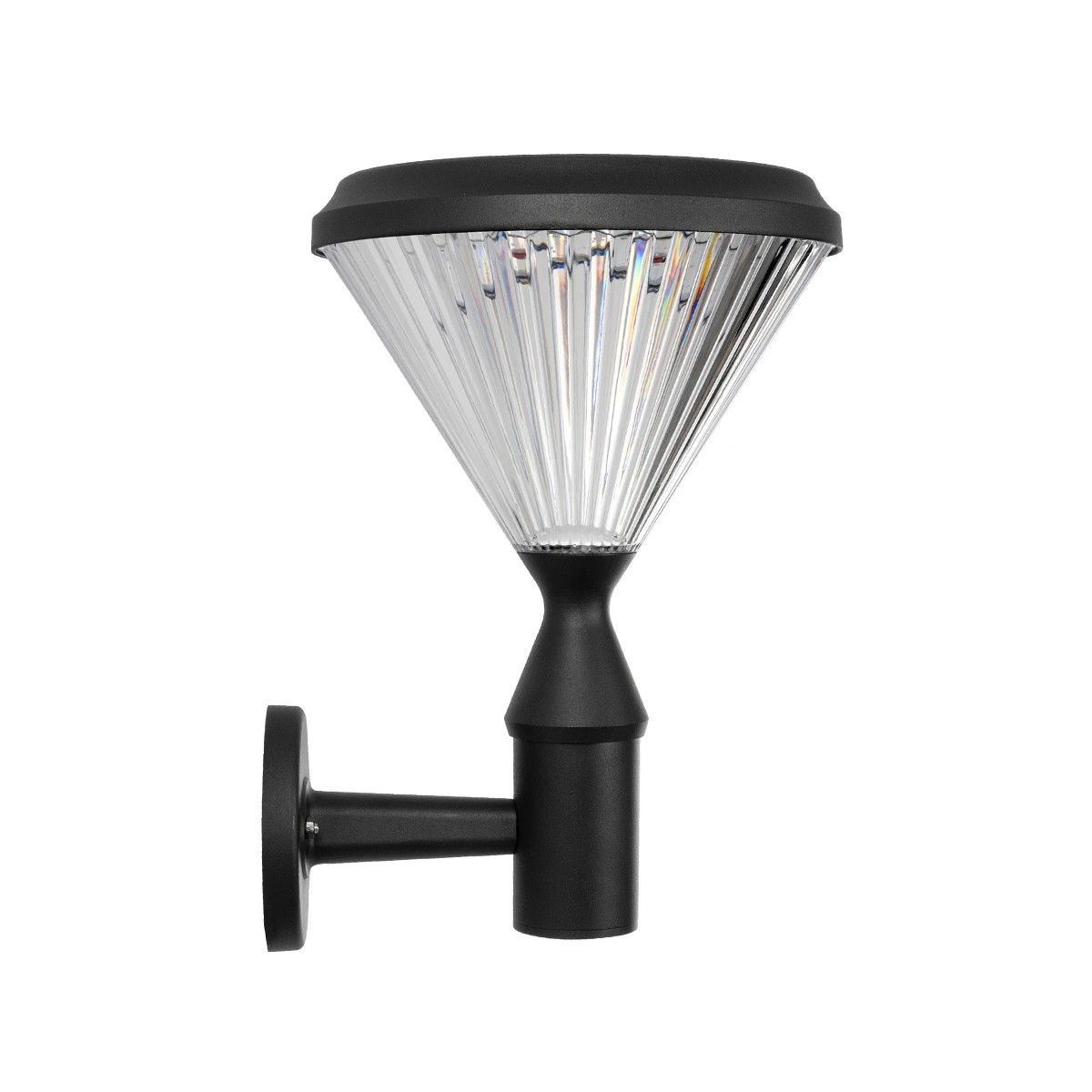 GLOBOSTAR® SOLARTIS 90527 Μοντέρνο Φωτιστικό Τοίχου - Απλίκα LED 10W 1000lm 180° με Ενσωματωμένο Φωτοβολταϊκό Panel 6V 5W & Επαναφορτιζόμενη Μπαταρία Li-ion 3.2V 6000mAh με Αισθητήρα Ημέρας-Νύχτας Αδιάβροχο IP65 Ψυχρό Λευκό 6000K - Sanan SMD Chip - Μαύρο - Μ26.5 x Π30 x Υ40cm - 2 Χρόνια Εγγύηση - Image 2