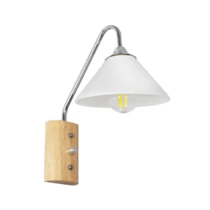 GLOBOSTAR® ALESSIA 999-0179 Μοντέρνο Φωτιστικό Τοίχου – Απλίκα με Ντουί 1 x E27 AC 220-240V IP20 – Μπεζ & Ασημί – Μ18 x Π26 x Υ29cm