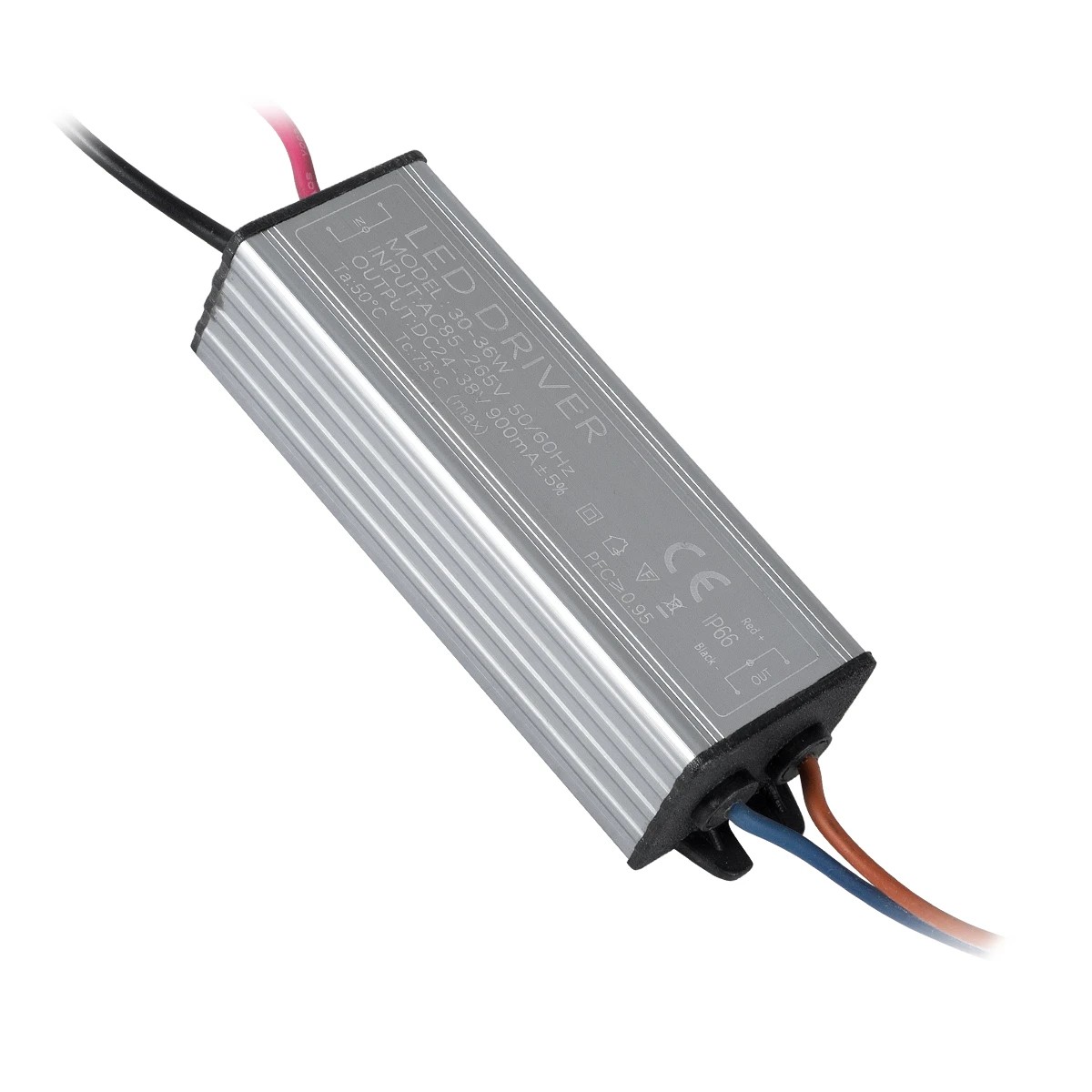 GloboStar 73781 Μετασχηματιστής Προβολέα LED 30W IN 230V OUT 900mA DC 0.95PF Μ10 x Π3 x2.2 73781 - Image 2