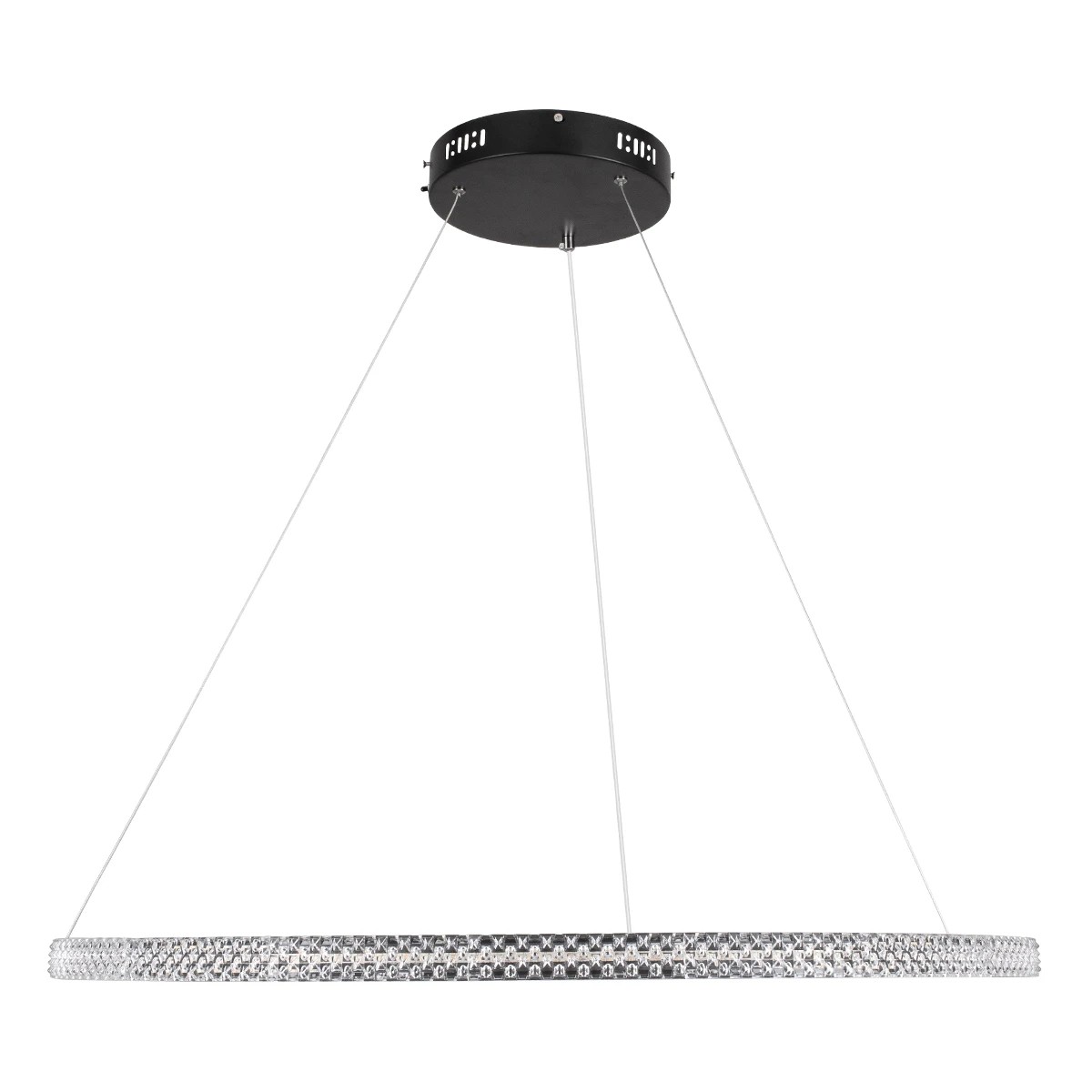 kelvo® DIAMOND KLV-101-0231 Κρεμαστό Φωτιστικό Οροφής LED 67W 6700lm 180° AC 220-240V IP20 Ρυθμιζόμενο Λευκό CCT με Χειριστήριο από 2700K έως 6000K Dimmable - Lumileds SMD Chip - Μαύρο Ματ - Μ80 x Π80 x Υ3cm - 3 Χρόνια Εγγύηση - Image 3