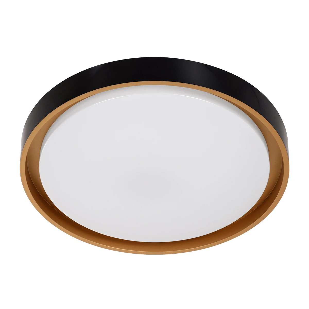 kelvo® BARCHETTA KLV-101-0266-V2 Φωτιστικό Οροφής LED 72W 7200lm 120° AC 220-240V IP20 Ρυθμιζόμενο Λευκό CCT με Χειριστήριο από 2700K έως 6000K Dimmable - Lumileds SMD Chip - Μαύρο & Σαμπανιζέ Χρυσό Ματ - Μ48 x Π48 x Υ8.2cm - 3 Χρόνια Εγγύηση - Image 3