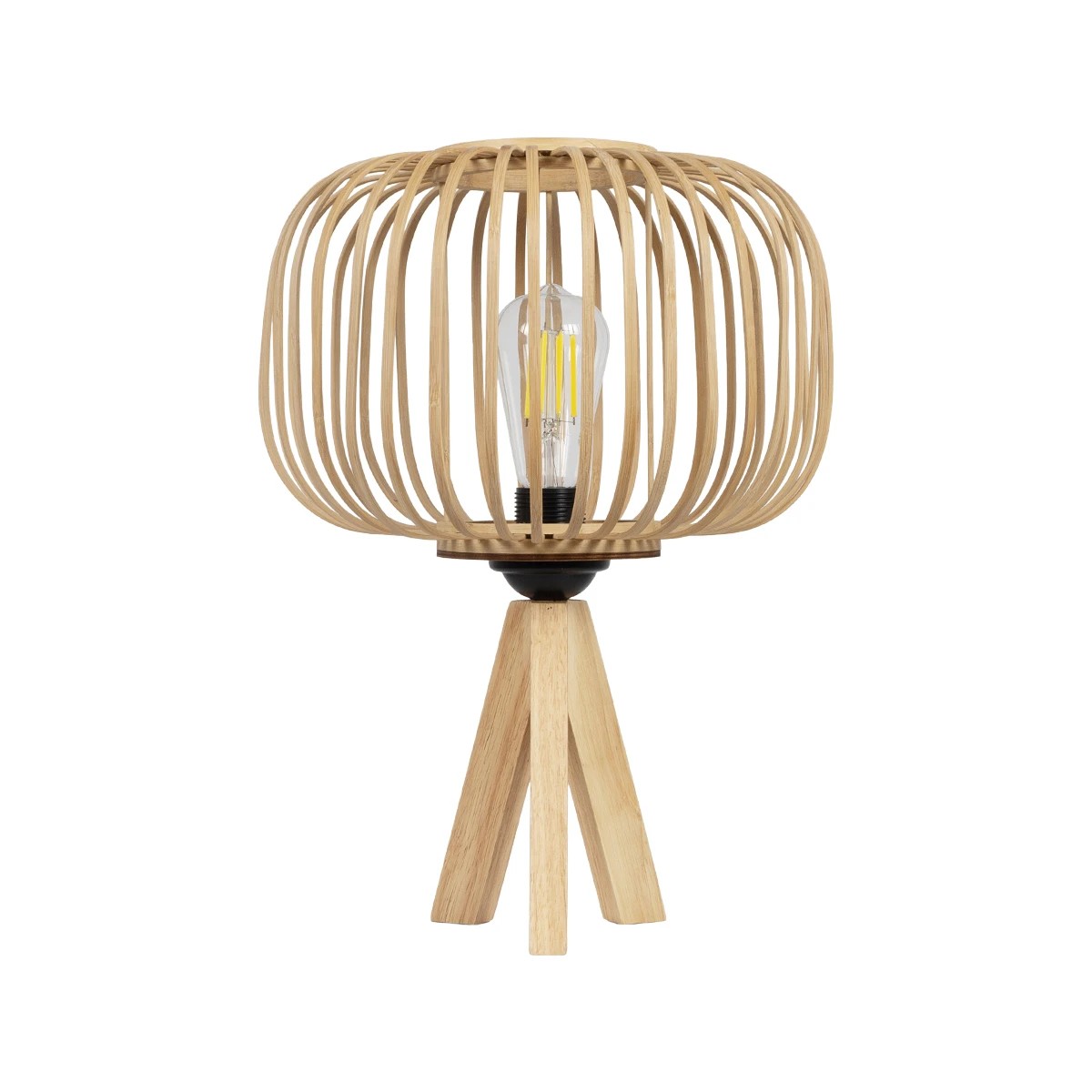 GLOBOSTAR® CHORD 01990 Boho Επιτραπέζιο Φωτιστικό Πορτατίφ με Ντουί 1 x E27 AC 220-240V IP20 - Μπεζ - Μ31 x Π31 x Υ43cm - Image 2
