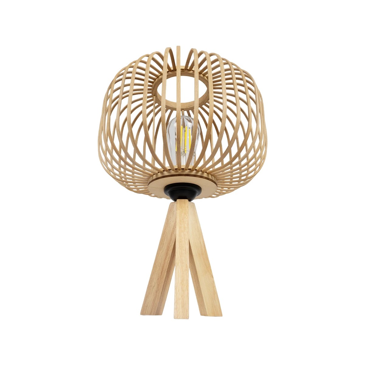 GLOBOSTAR® CHORD 01990 Boho Επιτραπέζιο Φωτιστικό Πορτατίφ με Ντουί 1 x E27 AC 220-240V IP20 - Μπεζ - Μ31 x Π31 x Υ43cm - Image 3