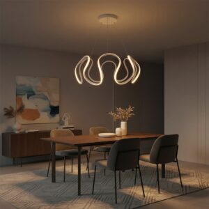 kelvo® TARANTULA KLV-101-0270 Κρεμαστό Φωτιστικό Οροφής LED 120W 12000lm 360° AC 220-240V IP20 Ρυθμιζόμενο Λευκό CCT με Χειριστήριο από 2700K έως 6000K Dimmable – Lumileds SMD Chip – Λευκό Ματ – Μ78 x Π78 x Υ31.5cm – 3 Χρόνια Εγγύηση