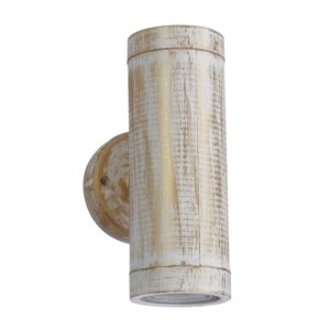 CH-02 WHITE-BRONZE GU10 PLASTIC 2/L UP-DOWN ΣΠΟΤ