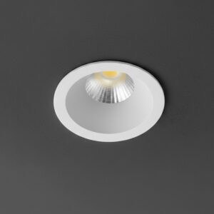 kelvo® DOT KLV-101-0304 Χωνευτό Φωτιστικό Downlight Σποτ LED 5W 650lm 38° AC 220-240V IP20 Φυσικό Λευκό 4500K – Bridgelux COB Chip & TÜV SÜD Driver – Λευκό Ματ – Μ4 x Π4 x Υ5.9cm / Q3.5cm – 5 Χρόνια Εγγύηση